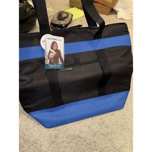 Rachael Ray Jumbo Chillout Thermal Tote Blue Triple-Tex Foam Bag 17" x 21"